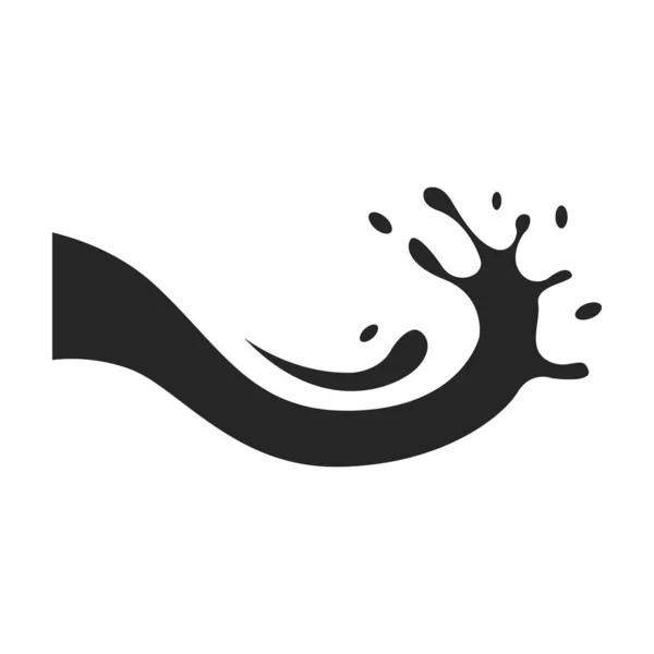 Splash Vettoriale Icon Black Logo Vettoriale Isolato Sfondo Bianco Splash — Vettoriale Stock