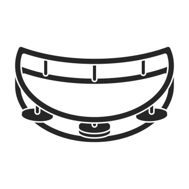 Tef vektörü siyah ikon. Beyaz arkaplanda vektör illüstrasyon davulu. Tef 'in izole siyah illüstrasyon logosu .