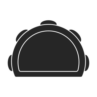 Tef vektörü siyah ikon. Beyaz arkaplanda vektör illüstrasyon davulu. Tef 'in izole siyah illüstrasyon logosu .