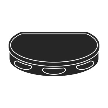 Tef vektörü siyah ikon. Beyaz arkaplanda vektör illüstrasyon davulu. Tef 'in izole siyah illüstrasyon logosu .