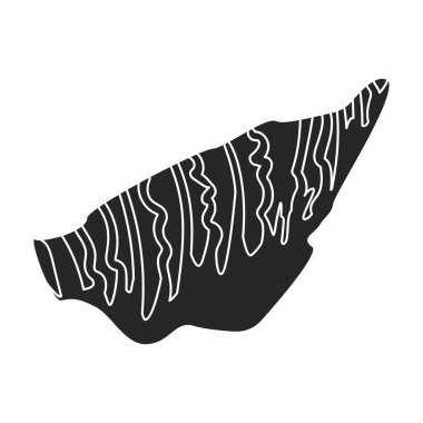 İstiridye vektör simgesi. Siyah vektör logosu beyaz arka planda izole edilmiş istiridye..