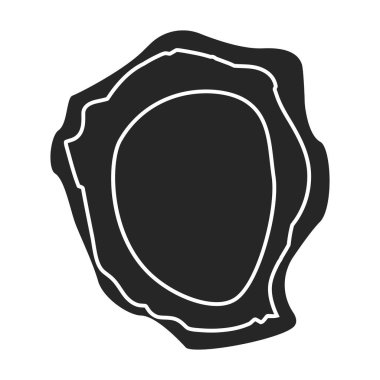 İstiridye vektör simgesi. Siyah vektör logosu beyaz arka planda izole edilmiş istiridye..