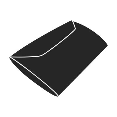 Paket vektör simgesi. Siyah vektör logosu beyaz arkaplan paketinde izole edildi.