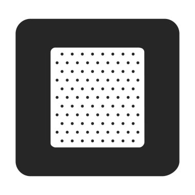 Bandaj vektörü siyah simgesi. Beyaz arka planda vektör illüstrasyon bandajı. Bandın izole edilmiş siyah illüstrasyon logosu .