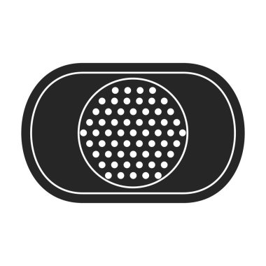 Bandaj vektörü siyah simgesi. Beyaz arka planda vektör illüstrasyon bandajı. Bandın izole edilmiş siyah illüstrasyon logosu .