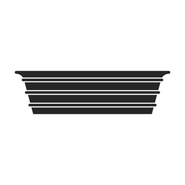 Havza vektör simgesi. Siyah vektör logosu beyaz arkaplan havzasında izole edildi.