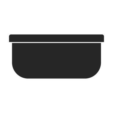 Havza vektör simgesi. Siyah vektör logosu beyaz arkaplan havzasında izole edildi.