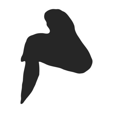 Kızarmış tavuk izole edilmiş siyah ikon. Beyaz arka planda vektör illüstrasyonları çıtır çıtır. Siyah vektör simgeleri kızarmış tavuk .