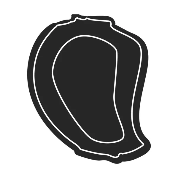 カキベクトルのアイコン白い背景カキに隔離された黒ベクトルのロゴ — ストックベクタ