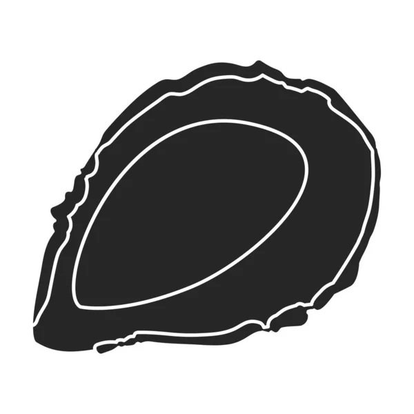 ไอคอนเวกเตอร Oyster โลโก เวกเตอร าแยกจากหอยนางรมพ นหล ขาว — ภาพเวกเตอร์สต็อก