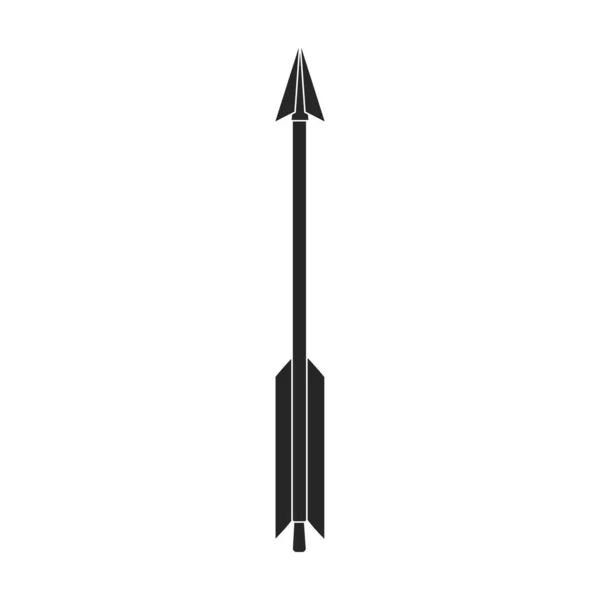 Стрілка Лука Векторний Значок Чорний Векторний Логотип Ізольовано Білому Тлі — стоковий вектор