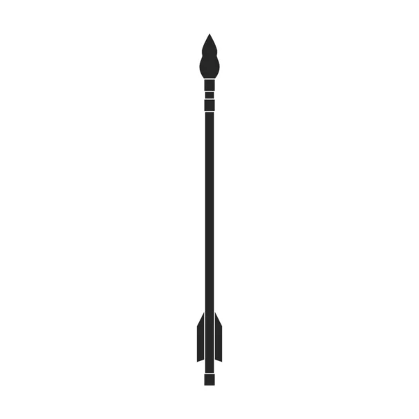 Flecha Para Arco Vector Icon Black Logotipo Del Vector Aislado — Vector de stock