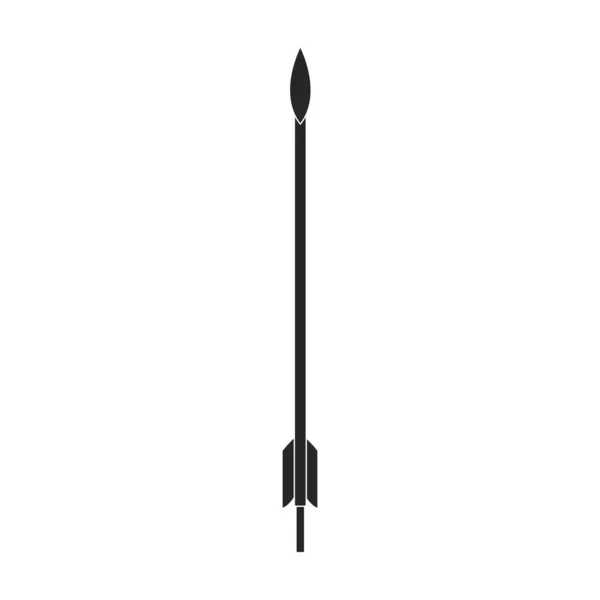 Pfeil Für Bogen Vektor Icon Black Vektor Logo Isoliert Auf — Stockvektor