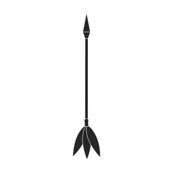 Pfeil Für Bogen Vektor Icon Black Vektor Logo Isoliert Auf — Stockvektor