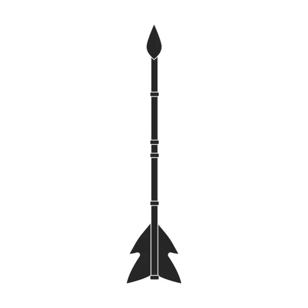 Flecha Para Arco Vector Icon Black Logotipo Del Vector Aislado — Archivo Imágenes Vectoriales