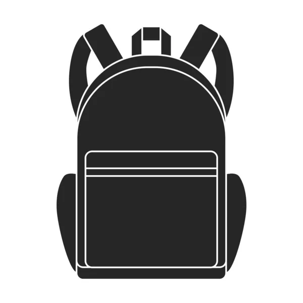 Schulranzen Vektor Symbol Schwarzes Vektor Logo Isoliert Auf Weißem Hintergrund — Stockvektor