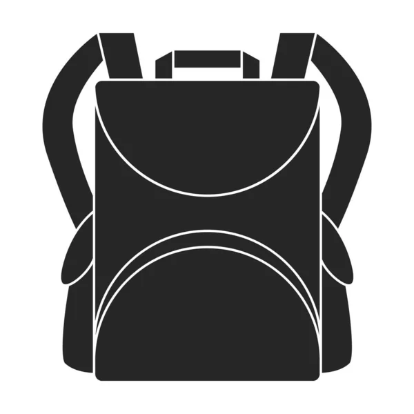 Шкільна Сумка Векторна Піктограма Чорний Векторний Логотип Ізольований Білому Фоні — стоковий вектор