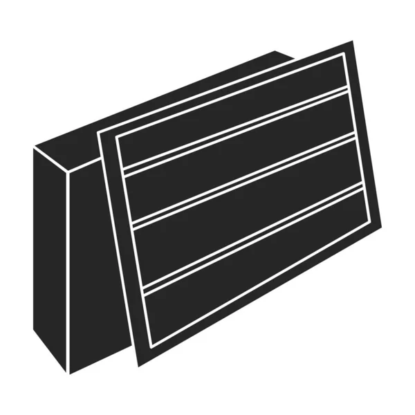 Icône Vecteur Emballage Logo Vectoriel Noir Isolé Sur Emballage Fond — Image vectorielle