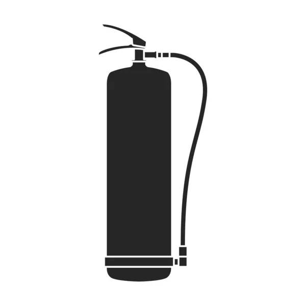 Logotipo Del Vector Del Extintor Icon Black Aislado Sobre Extintor — Vector de stock