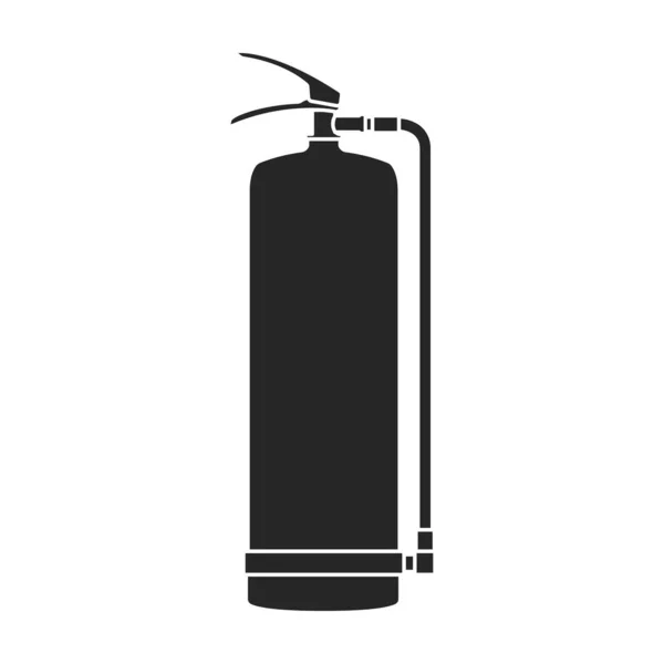 Yangın Söndürme Vektör Simgesi Siyah Vektör Logosu Beyaz Arka Planda — Stok Vektör