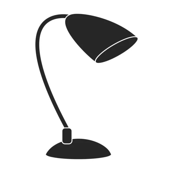 Ikona Vektoru Stolní Lampy Černé Vektorové Logo Izolované Bílém Pozadí — Stockový vektor
