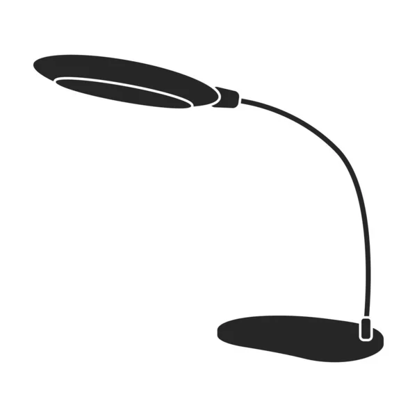 テーブルランプベクトルのアイコン白い背景テーブルランプに隔離された黒いベクトルのロゴ — ストックベクタ