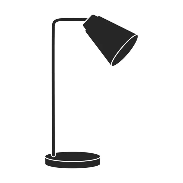Ikona Vektoru Stolní Lampy Černé Vektorové Logo Izolované Bílém Pozadí — Stockový vektor