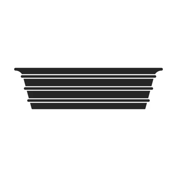 Μαύρο Διανυσματικό Λογότυπο Απομονωμένο Λευκή Λεκάνη Υποβάθρου — Διανυσματικό Αρχείο