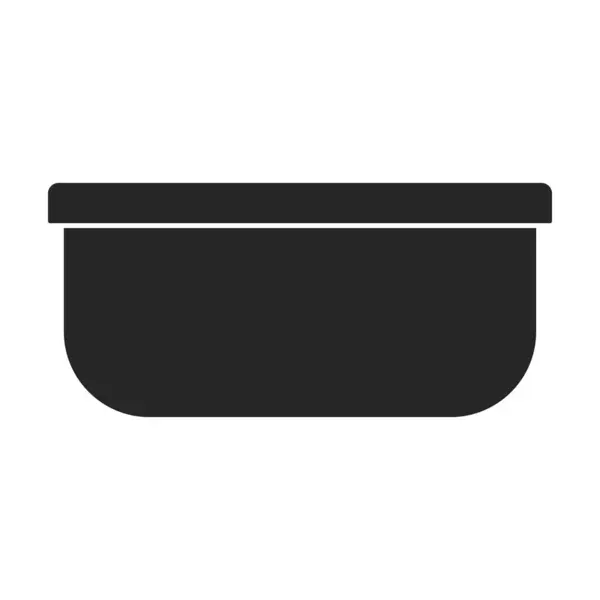 Bacia Vetor Icon Black Logotipo Vetor Isolado Bacia Fundo Branco — Vetor de Stock