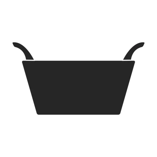 Bacino Vettoriale Icon Black Logo Vettoriale Isolato Bacino Sfondo Bianco — Vettoriale Stock