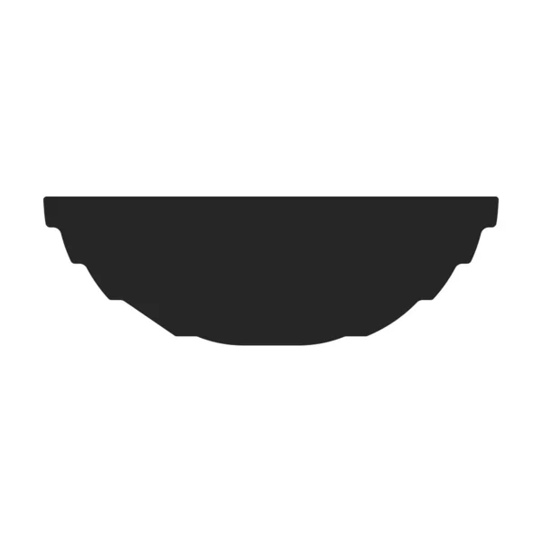 Bacia Vetor Icon Black Logotipo Vetor Isolado Bacia Fundo Branco —  Vetores de Stock