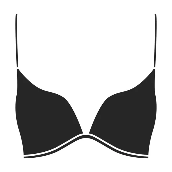 Bra矢量图标 在白色背景胸罩上隔离的轮廓矢量标识 — 图库矢量图片