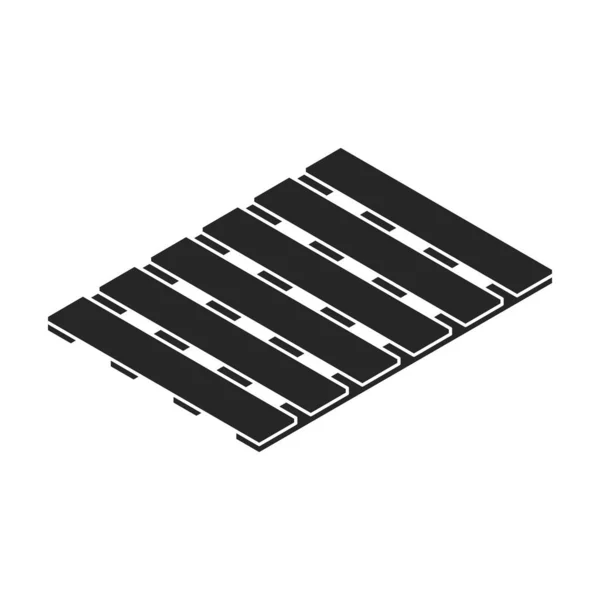 Vektorová Ikona Paletového Dřeva Izometrické Černé Vektorové Logo Izolované Bílém — Stockový vektor