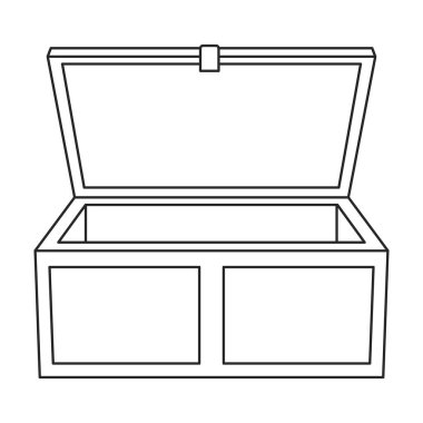 Göğüs hazine vektörü simgesi. Beyaz arkaplan sandık hazinesinde izole edilmiş ana vektör logosu..