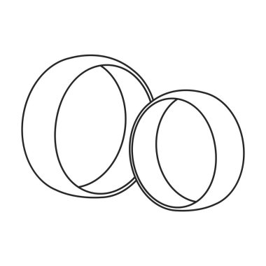 Alyans vektör simgesi. Taslak vektör logosu beyaz zemin üzerinde izole edilmiş. .