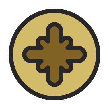 Rivet bolt vector icon.Color vector logo isolated on white background rivet bolt.