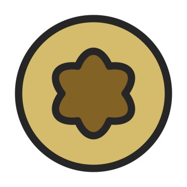 Rivet bolt vector icon.Color vector logo isolated on white background rivet bolt.