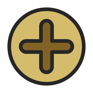 Rivet bolt vector icon.Color vector logo isolated on white background rivet bolt.