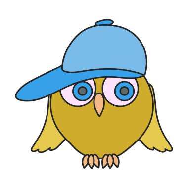 Owl vector icon.Color vector logo isolated on white background owl.