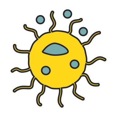Bacteria of virus vector icon.Color vector logo isolated on white background bacteria of virus .