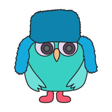 Owl vector icon.Color vector logo isolated on white background owl.