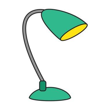Table lamp vector icon.Color vector logo isolated on white background table lamp.