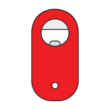 Bottle opener vector color logo. Vector illustration corkscrew on white background. Isolated color illustration icon of bottle opener .