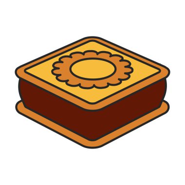 Biscuit cookie vector icon.Color vector logo isolated on white background biscuit cookie.
