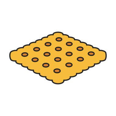 Biscuit cookie vector icon.Color vector logo isolated on white background biscuit cookie.
