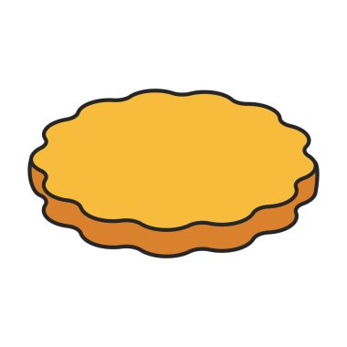 Biscuit cookie vector icon.Color vector logo isolated on white background biscuit cookie.