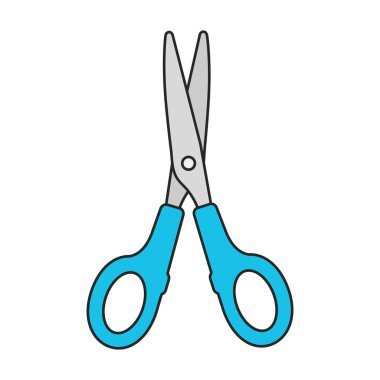 Scissor vector icon.Color vector logo isolated on white background scissor.
