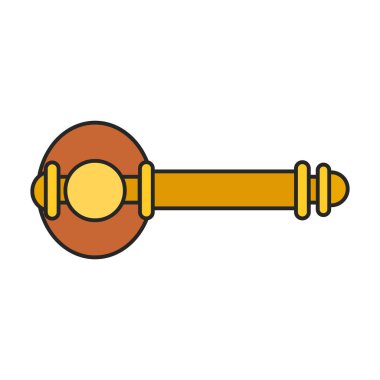 Door lock vector icon.Color vector logo isolated on white background door lock.