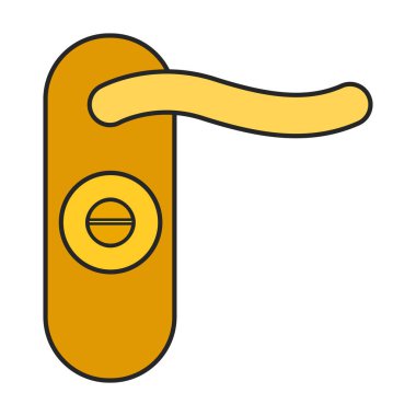 Door lock vector icon.Color vector logo isolated on white background door lock.
