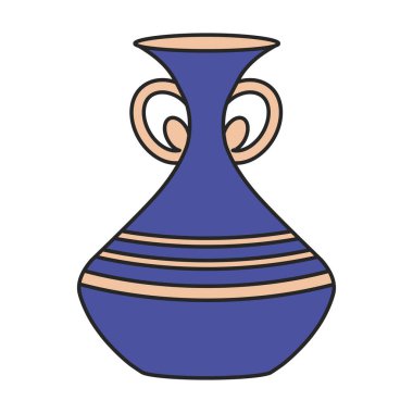 Pottery vase vector icon.Color vector logo isolated on white background pottery vase.